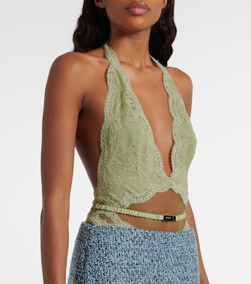 Floral lace and tulle bodysuit | Gucci