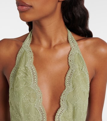 Floral lace and tulle bodysuit | Gucci