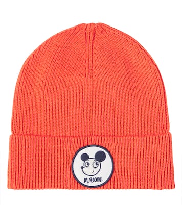 Appliqué cotton and wool beanie | Mini Rodini
