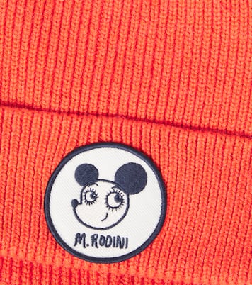 Appliqué cotton and wool beanie | Mini Rodini