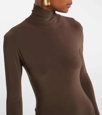 Turtleneck jersey jumpsuit | Norma Kamali