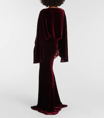 Vestido de fiesta Musidora de terciopelo drapeado | Taller Marmo