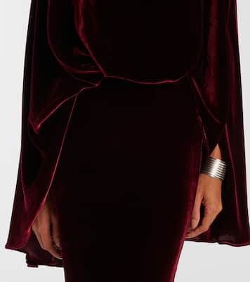 Vestido de fiesta Musidora de terciopelo drapeado | Taller Marmo