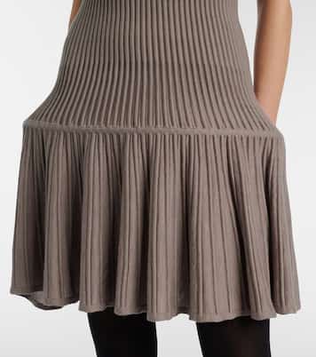 Ribbed-knit wool-blend minidress | Alaïa