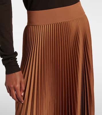 Ade plissé asymmetric crêpe midi skirt | Joseph