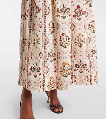 Otoño Andes floral cotton midi dress | Agua by Agua Bendita