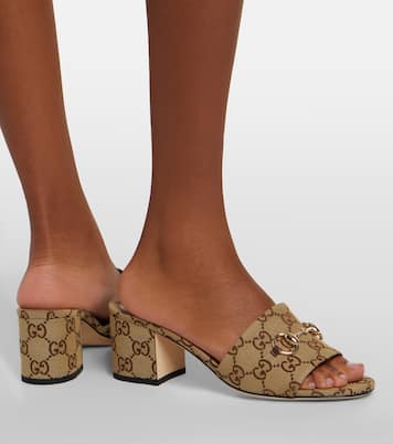 Horsebit GG Canvas mules | Gucci