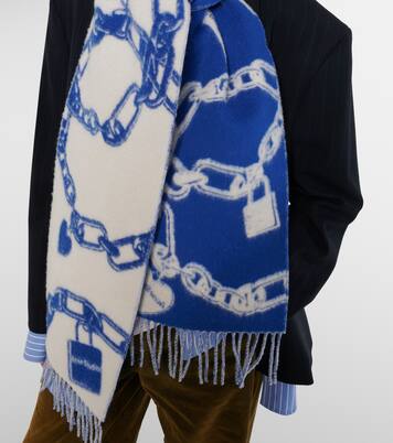 Wool and alpaca-blend jacquard scarf | Acne Studios