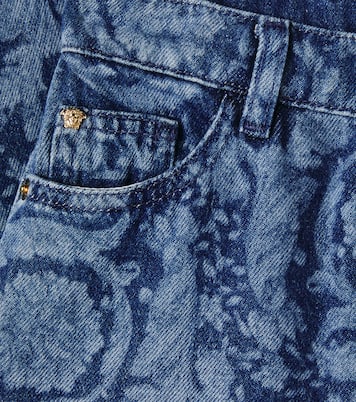 Barocco printed straight-leg jeans | Versace Kids