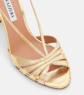 Sandales Aimée 85 en cuir métallisé | Aquazzura