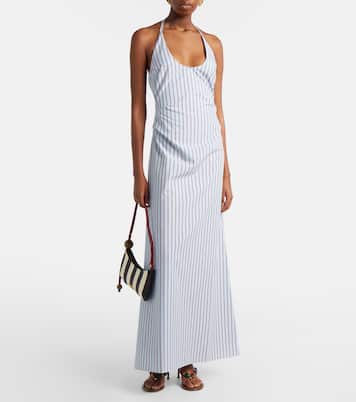 Pinstripe cotton-blend maxi dress | SIR