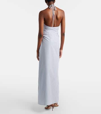 Pinstripe cotton-blend maxi dress | SIR