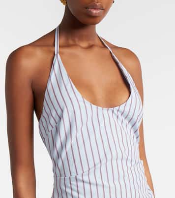 Pinstripe cotton-blend maxi dress | SIR