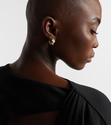 Boucles d’oreilles en or 18 ct (750/1000) avec diamants et émeraudes | Shay Jewelry