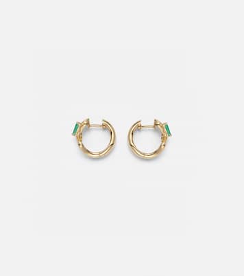 Boucles d’oreilles en or 18 ct (750/1000) avec diamants et émeraudes | Shay Jewelry
