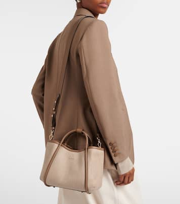 Marin Small leather-trimmed top-handle bag | Max Mara
