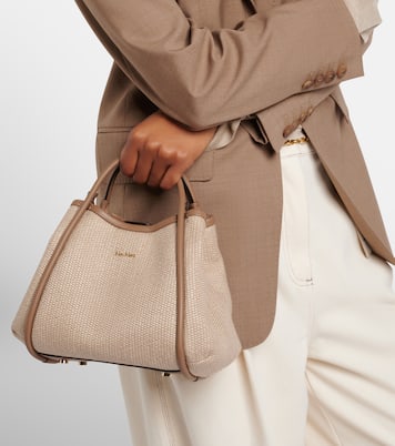 Marin Small leather-trimmed top-handle bag | Max Mara