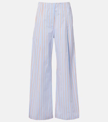 스트라이프 코튼 와이드 팬츠 | Dries Van Noten
