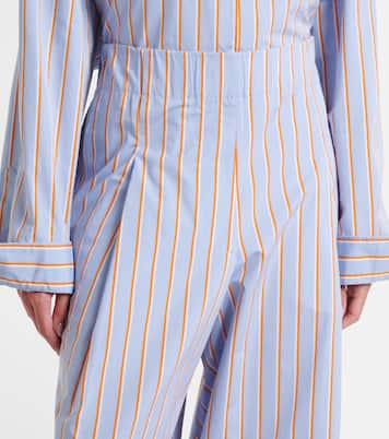 스트라이프 코튼 와이드 팬츠 | Dries Van Noten