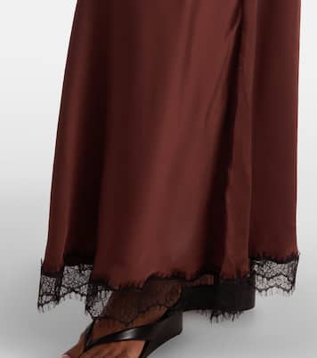 Nina halterneck satin maxi dress | Poupette St Barth