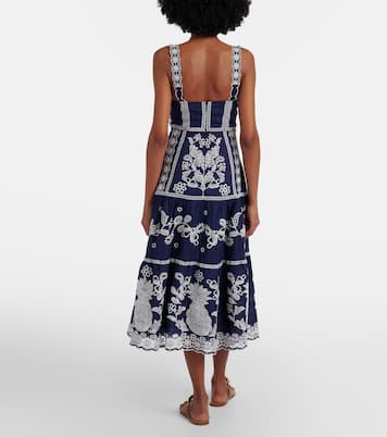 Besticktes Midikleid aus Baumwolle | Farm Rio