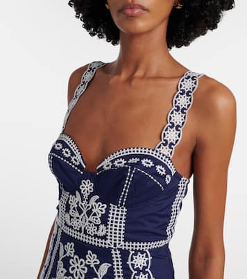 Besticktes Midikleid aus Baumwolle | Farm Rio