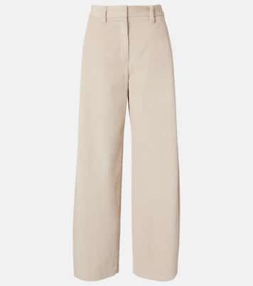 Cotton corduroy wide-leg pants | Brunello Cucinelli