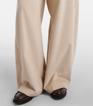 Cotton corduroy wide-leg pants | Brunello Cucinelli