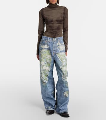 Printed wide-leg jeans | Acne Studios