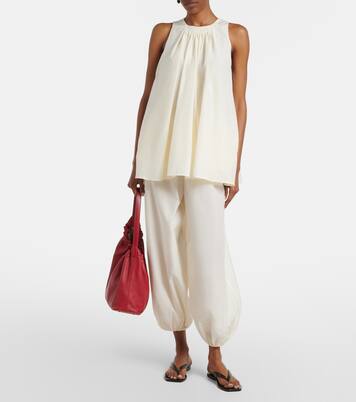 Almaya cotton and silk balloon pants | Loulou de Saison