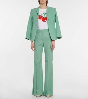 Pantalon évasé Laccato à taille haute | Sportmax