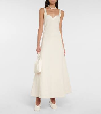 Robe midi en coton mélangé | Jil Sander