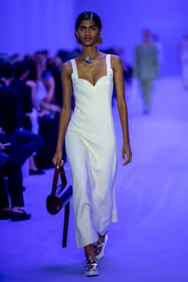 Robe midi en coton mélangé | Jil Sander