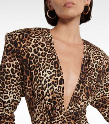 Robe longue à motif léopard | Alexandre Vauthier