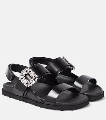 Verzierte Sandalen Slidy Viv' aus Leder | Roger Vivier