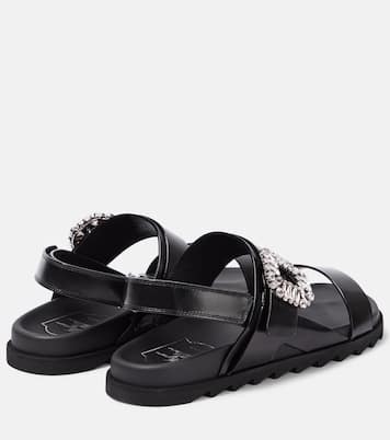 Verzierte Sandalen Slidy Viv' aus Leder | Roger Vivier
