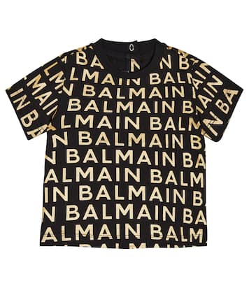 Baby logo printed cotton T-shirt | Balmain Kids