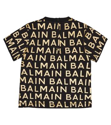 Baby logo printed cotton T-shirt | Balmain Kids