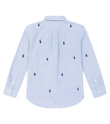 Logo embroidered cotton Oxford shirt | Polo Ralph Lauren Kids