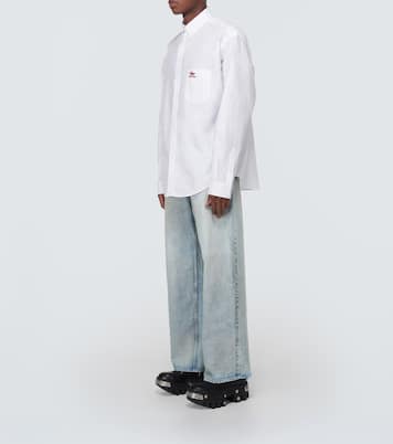 디스트레스드 와이드 진 | Balenciaga
