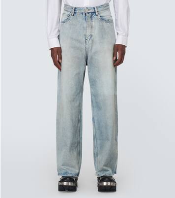 디스트레스드 와이드 진 | Balenciaga