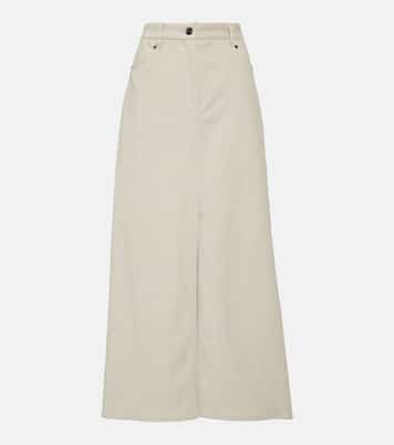 Cotton corduroy maxi skirt | Brunello Cucinelli