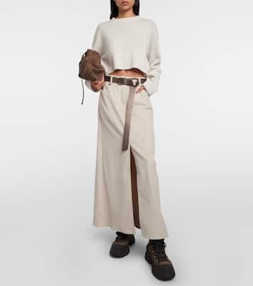 Cotton corduroy maxi skirt | Brunello Cucinelli