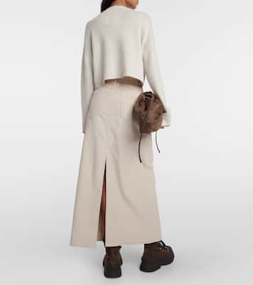 Cotton corduroy maxi skirt | Brunello Cucinelli