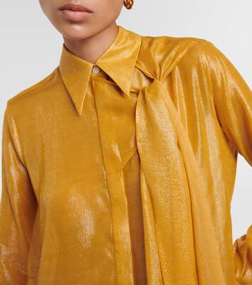 Bluse aus Lamé | Victoria Beckham