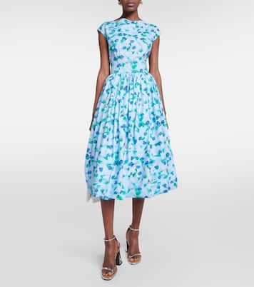 Robe midi en popeline de coton | Marni