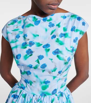 Robe midi en popeline de coton | Marni