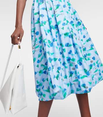 Robe midi en popeline de coton | Marni