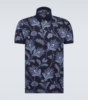 Printed cotton piqué polo shirt | Etro