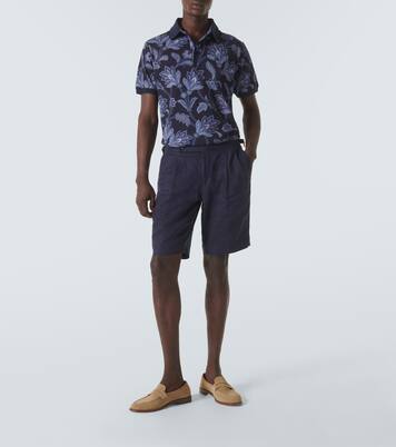 Printed cotton piqué polo shirt | Etro